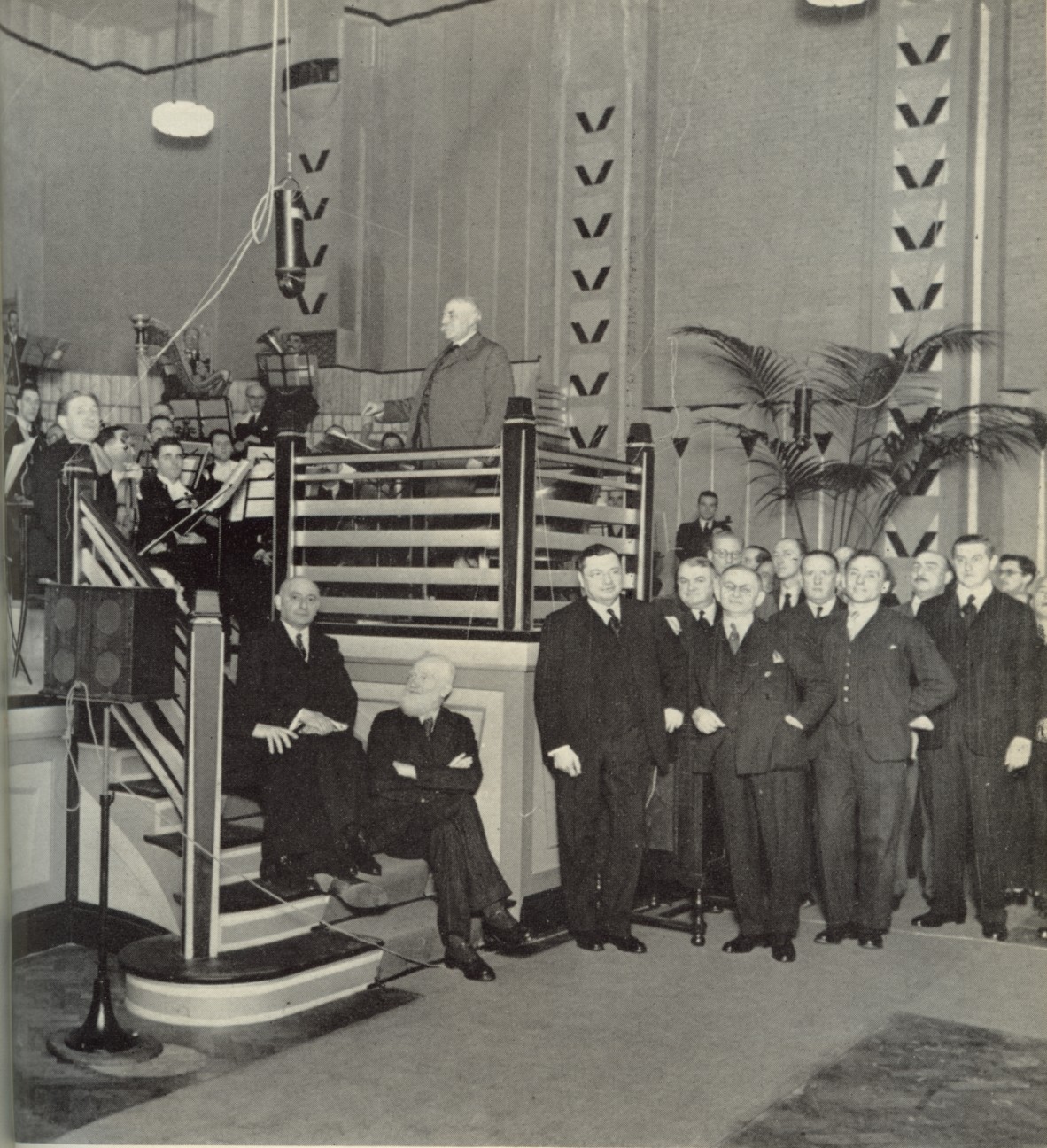 Elgar at the opening of Abbey Road studios